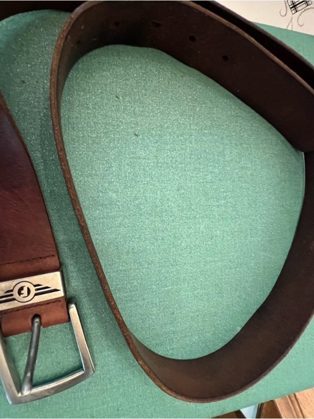 Eagles Wings NHL Philadelphia Flyers Genuine Cowhide Leather Belt Mens 36 Brown